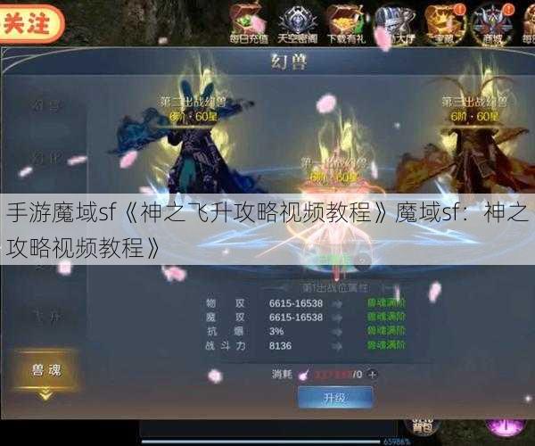 手游魔域sf《神之飞升攻略视频教程》魔域sf：神之攻略视频教程》