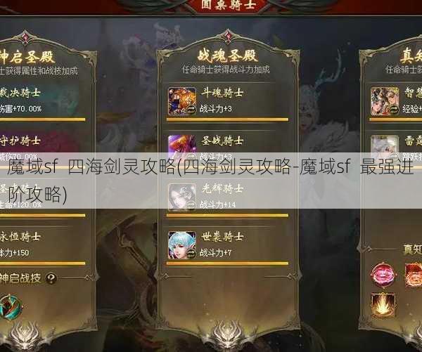 魔域sf  四海剑灵攻略(四海剑灵攻略-魔域sf  最强进阶攻略) - 魔域私服_魔域SF - 新开久久魔域私服发布网